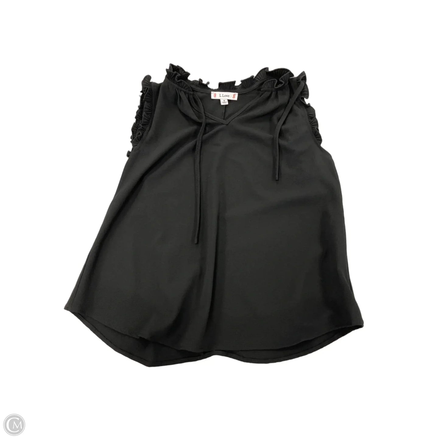 Top Sleeveless By L Love In Black, Size: S