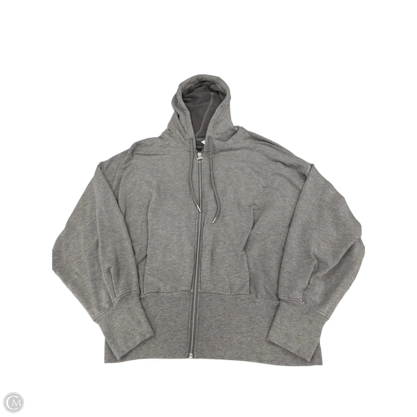 Athletic Top Long Sleeve Hoodie By Athleta In Grey, Size: 1x