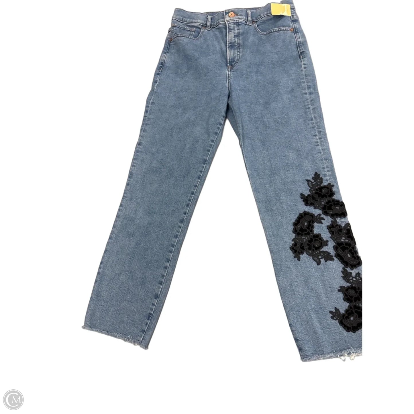 Jeans Straight By Express In Blue Denim, Size: 8