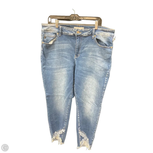 Jeans Skinny By Kancan In Blue Denim, Size: 20