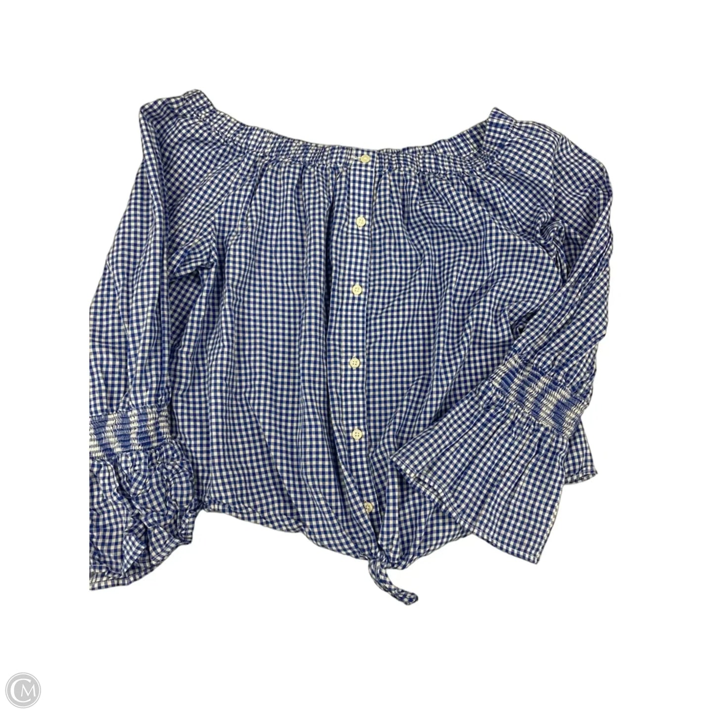 Top 3/4 Sleeve By Lucky Brand In Blue, Size: M