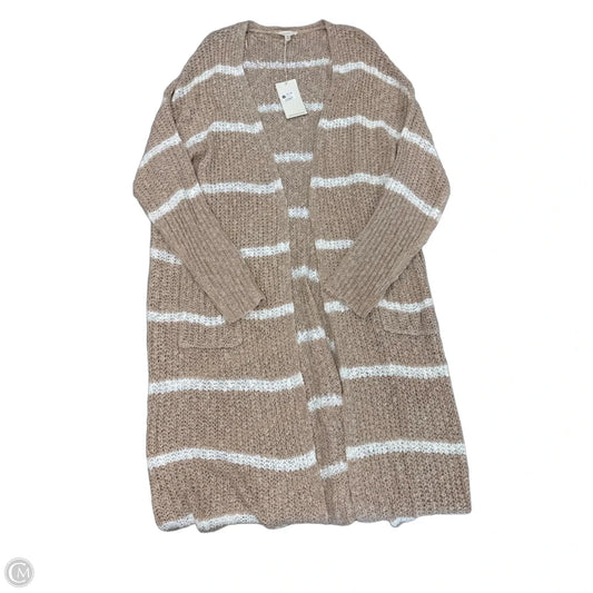 Cardigan By Reborn J In Tan & White, Size: 2x