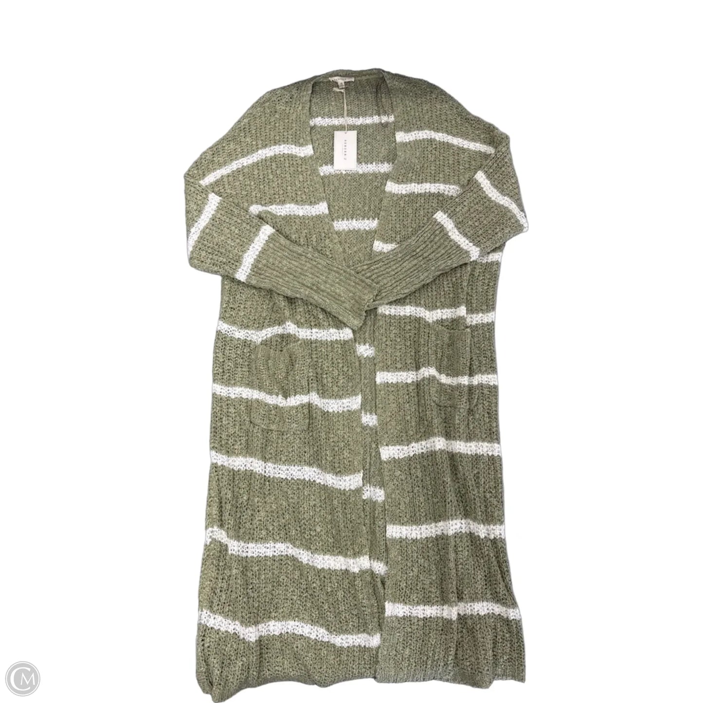 Cardigan By Reborn J In Green & White, Size: 3x