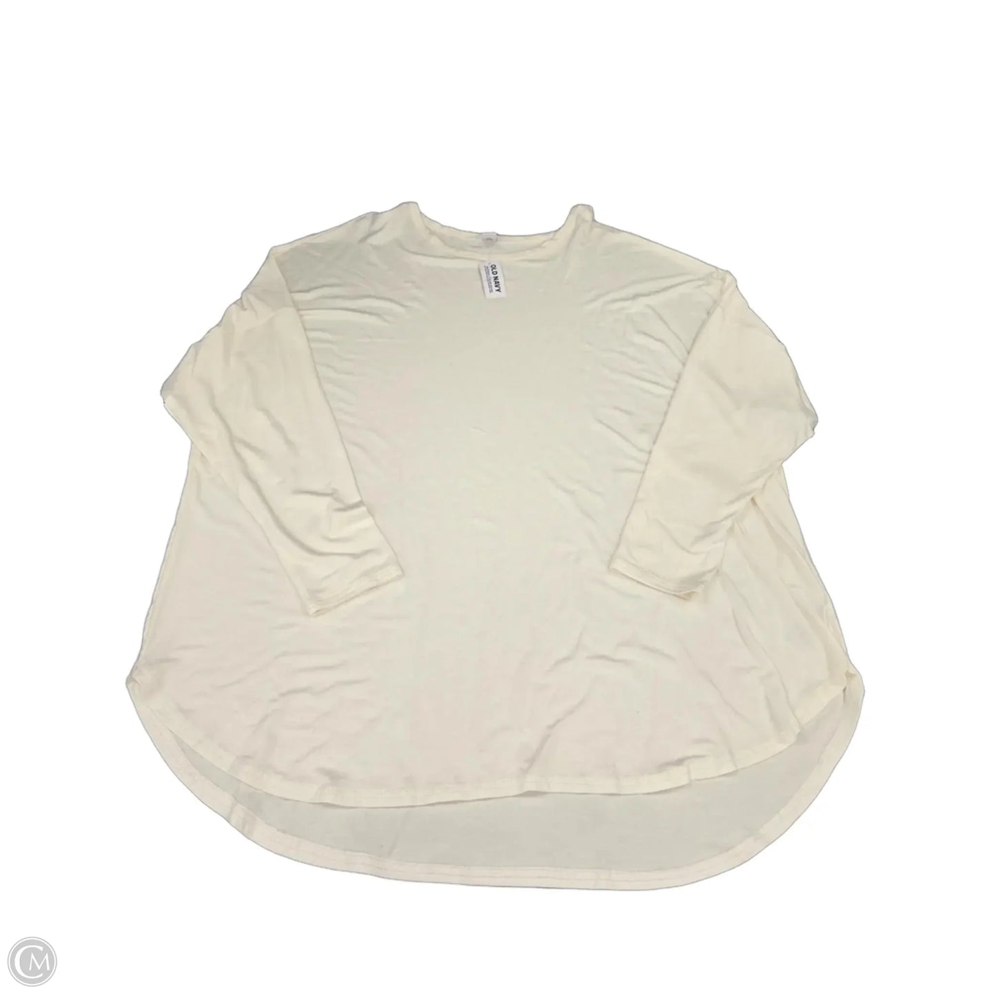 Top Long Sleeve By Old Navy In Cream, Size: 2x