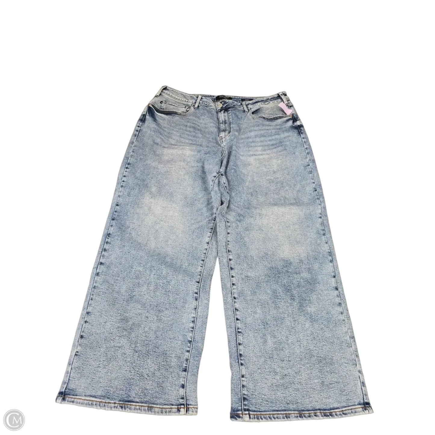 Jeans Wide Leg By Judy Blue In Blue Denim, Size: 22w