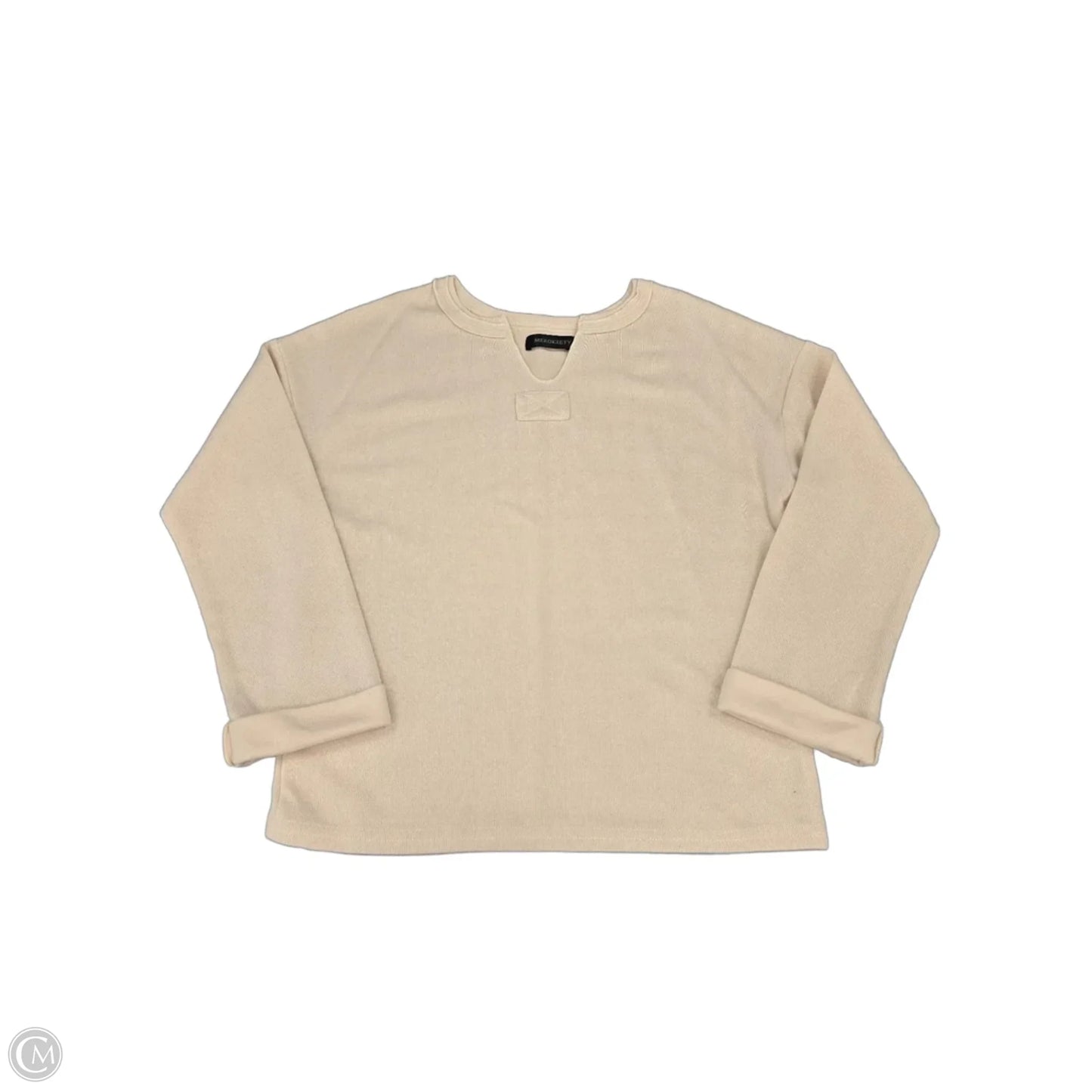 Top Long Sleeve By Merokeety In Cream, Size: S
