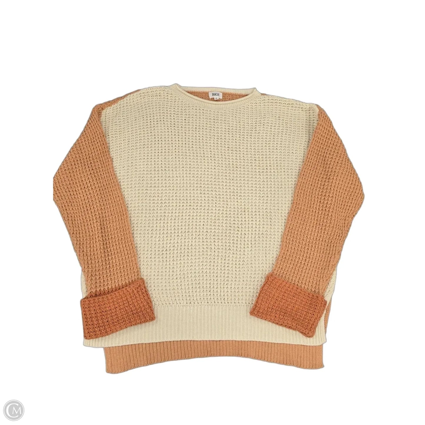 Sweater By Bke In Cream & Orange, Size: M