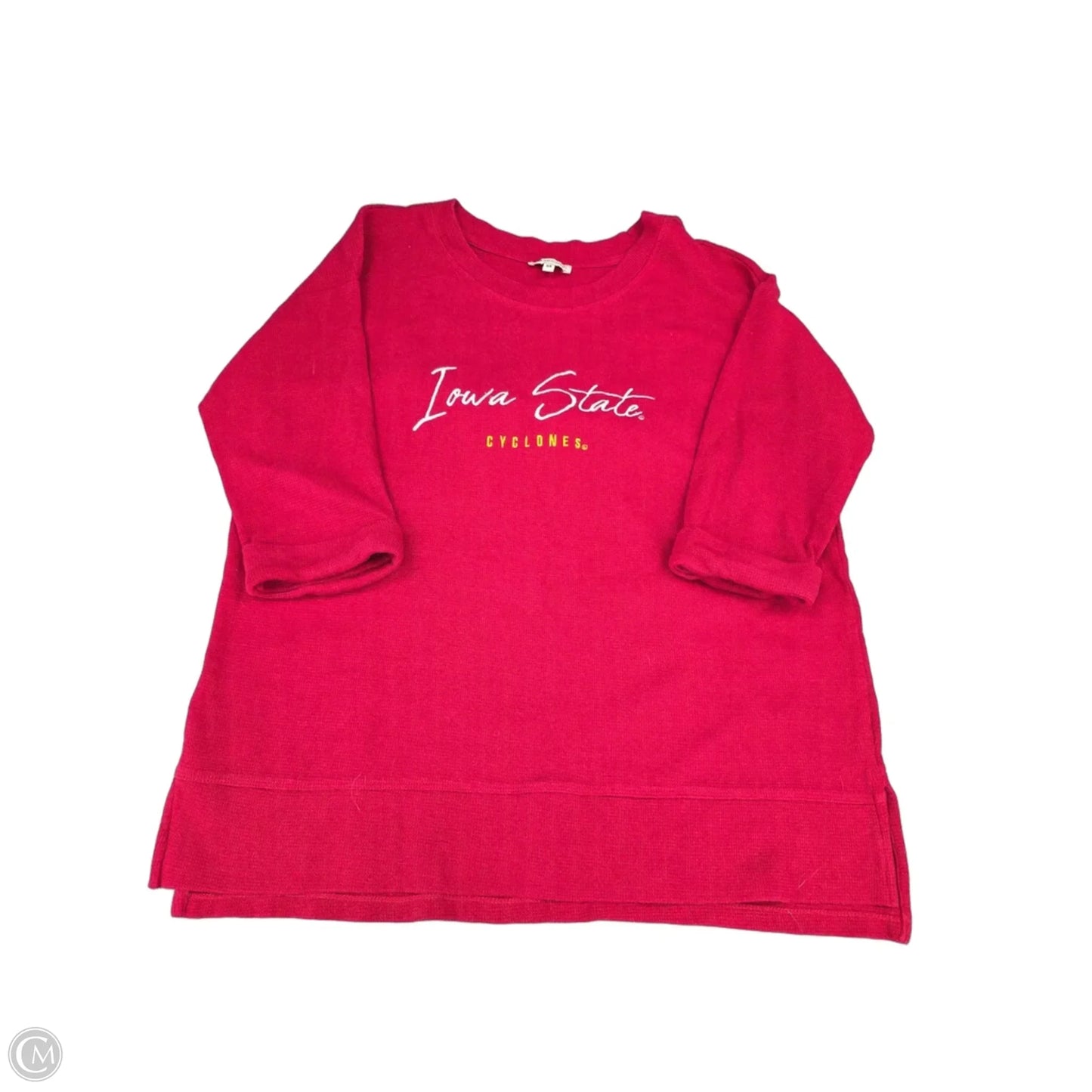 Top Long Sleeve By Cme In Red, Size: M