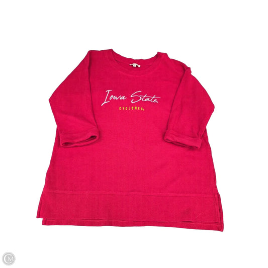 Top Long Sleeve By Cme In Red, Size: M