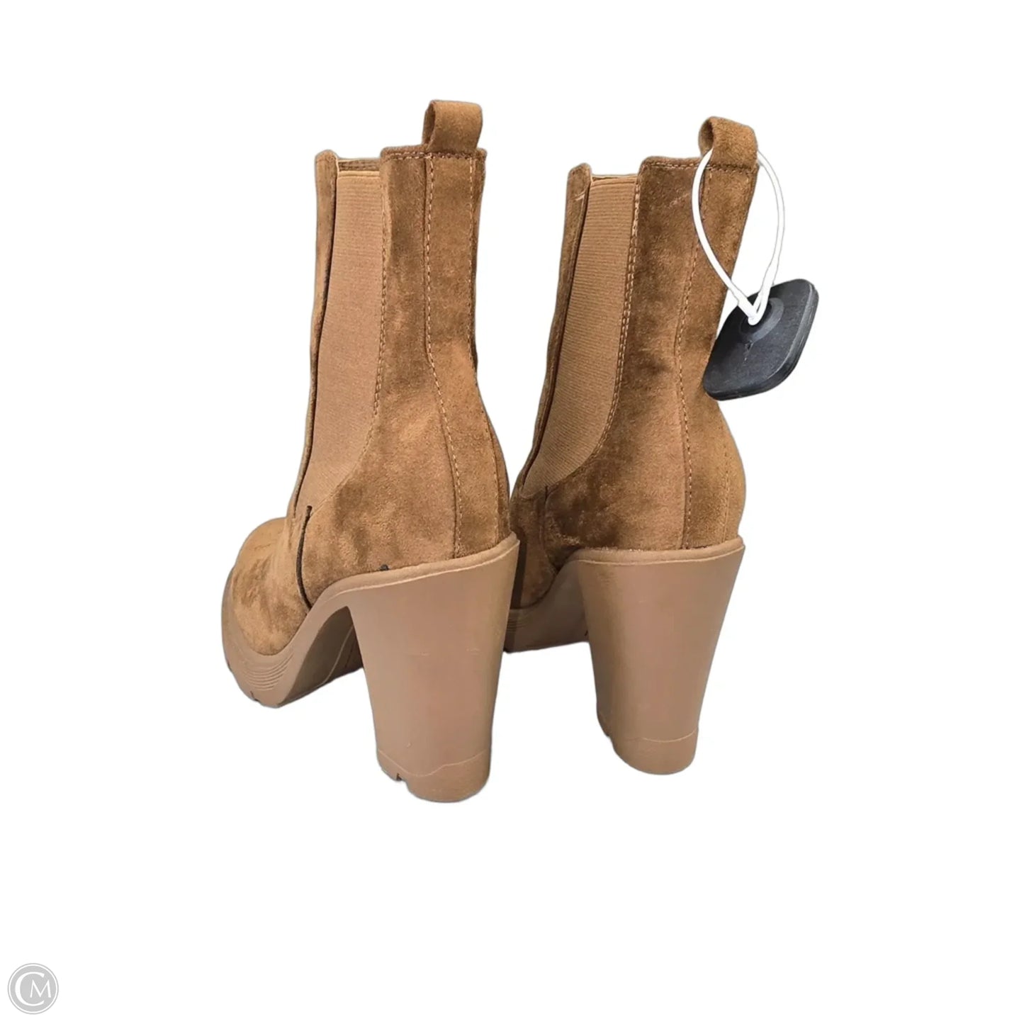 Boots Ankle Heels By Nine West In Brown, Size: 8.5