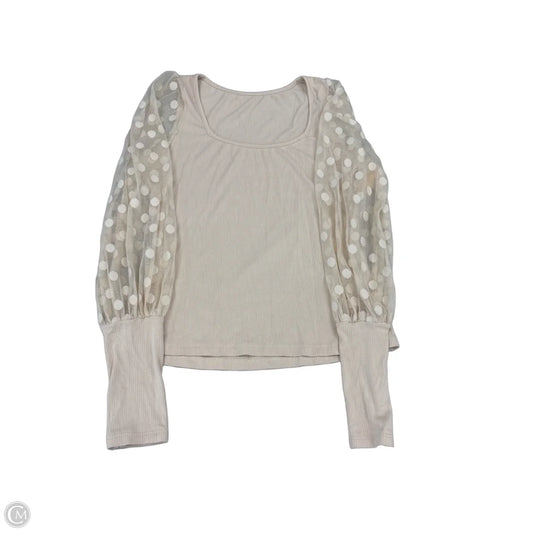 Top Long Sleeve By Cmf In Cream, Size: Xl