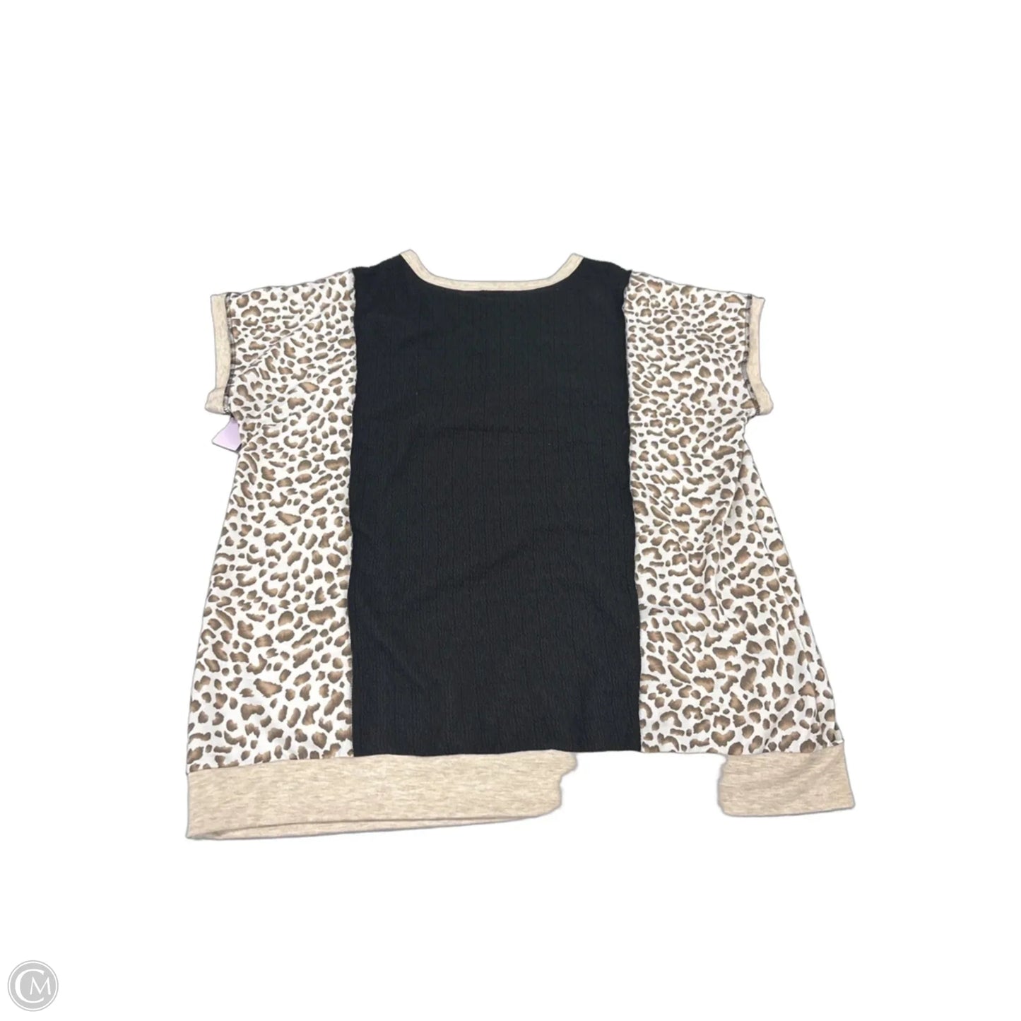 Top Short Sleeve By Heimish Usa In Animal Print, Size: 3x