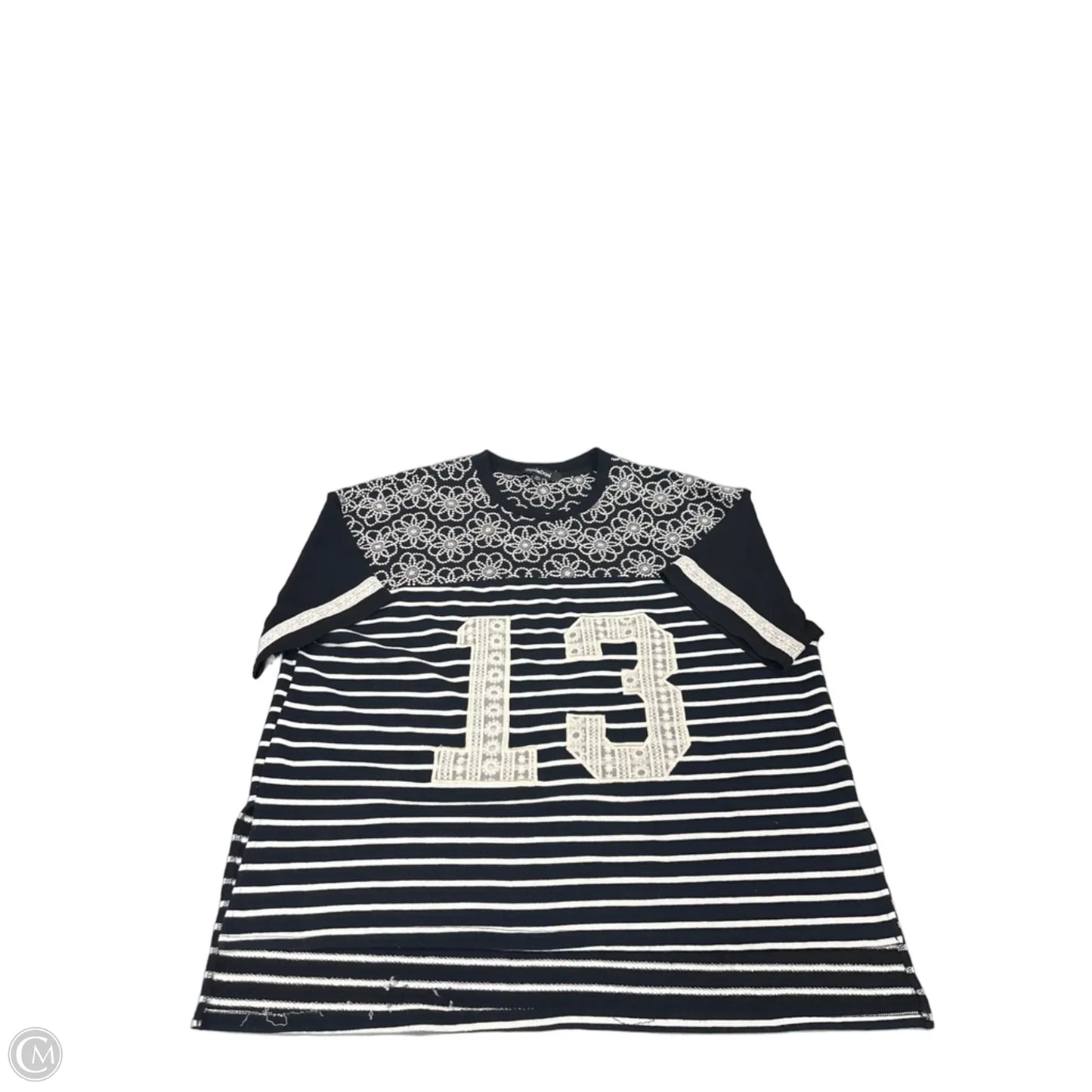 Top Short Sleeve By Davi & Dani In Black, Size: 1x