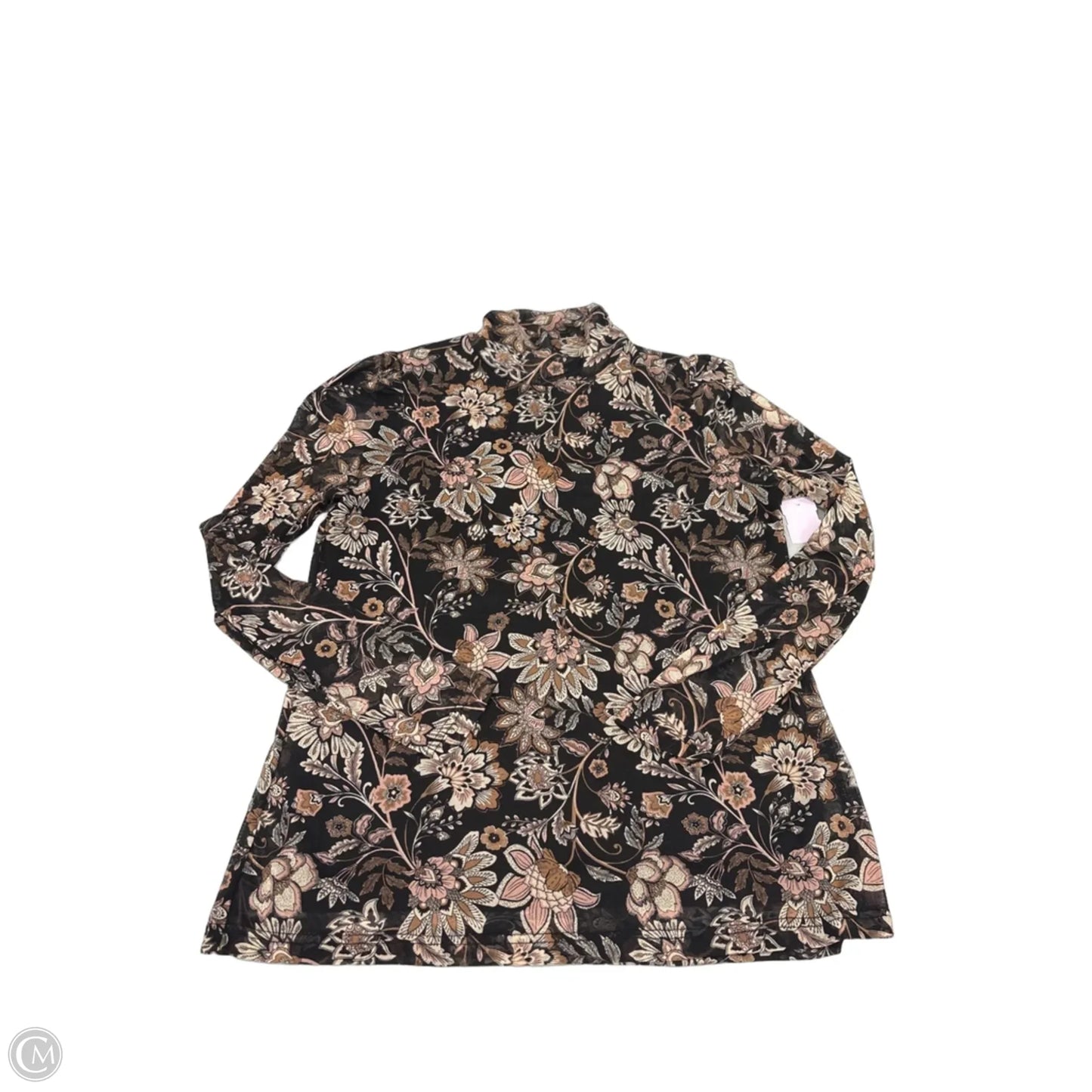Top Long Sleeve By Jane And Delancey In Floral Print, Size: L