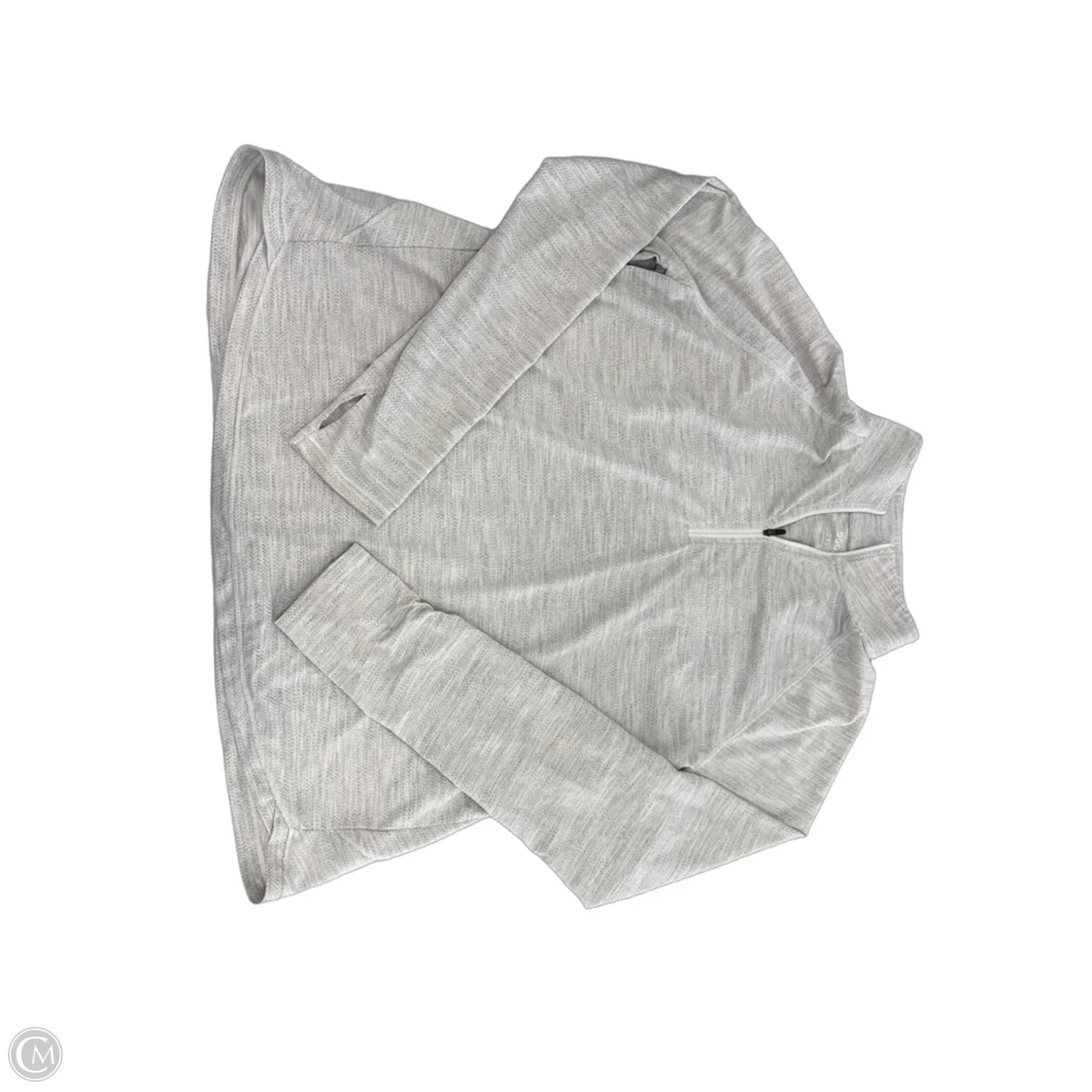 Athletic Top Long Sleeve Collar By Dsg Outerwear In Grey, Size: Xxl