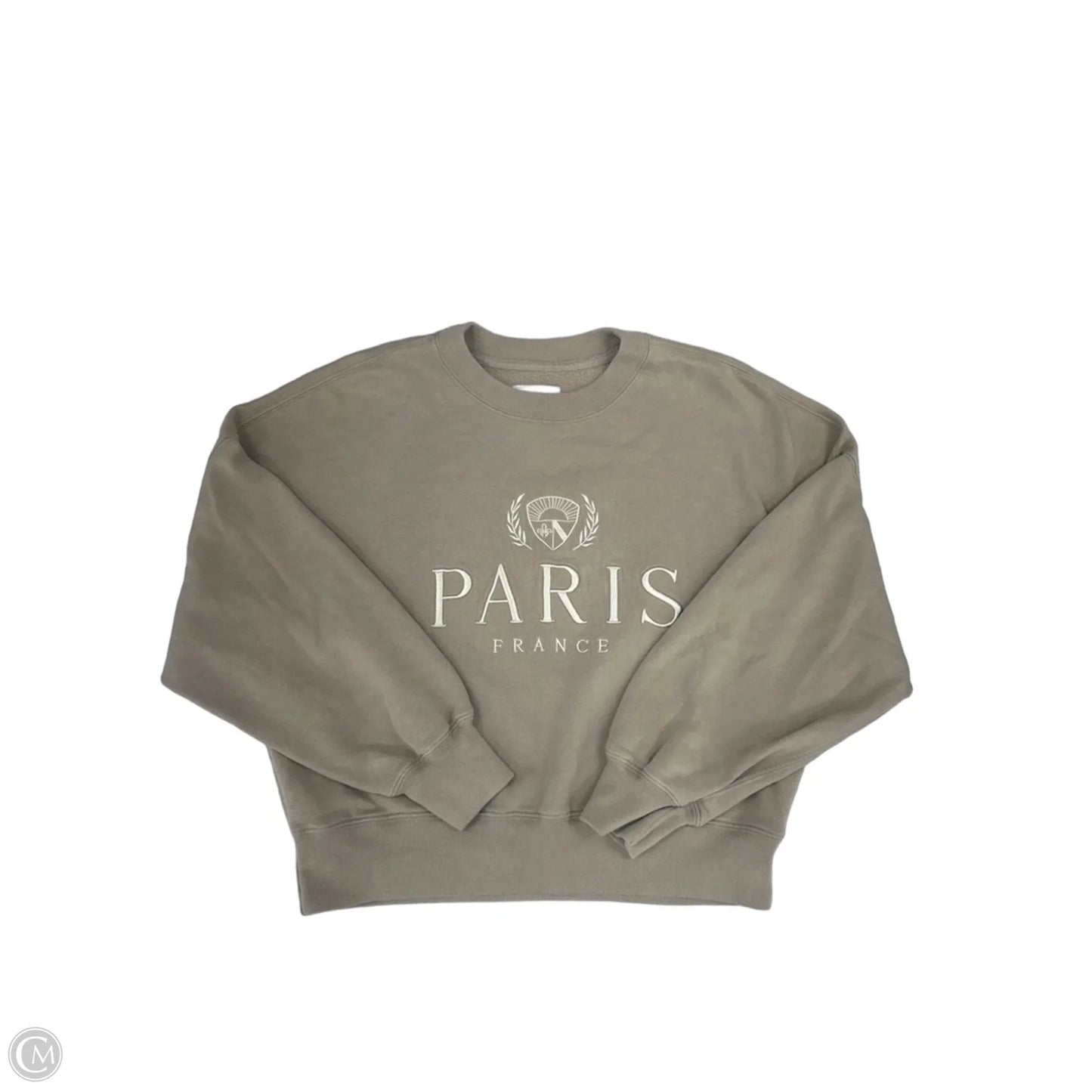Top Long Sleeve By Abercrombie And Fitch In Taupe, Size: M