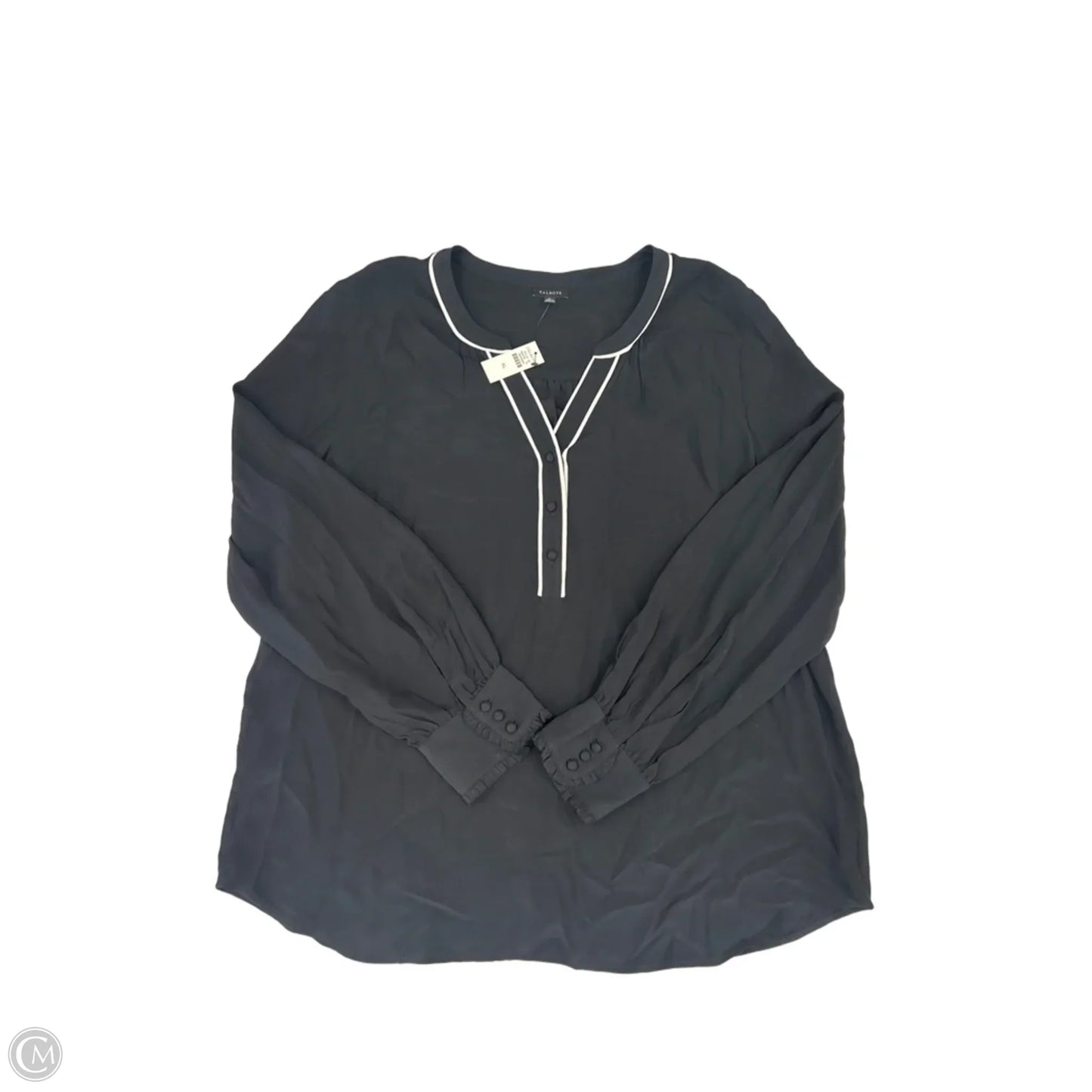 Top Long Sleeve By Talbots In Black, Size: Xl