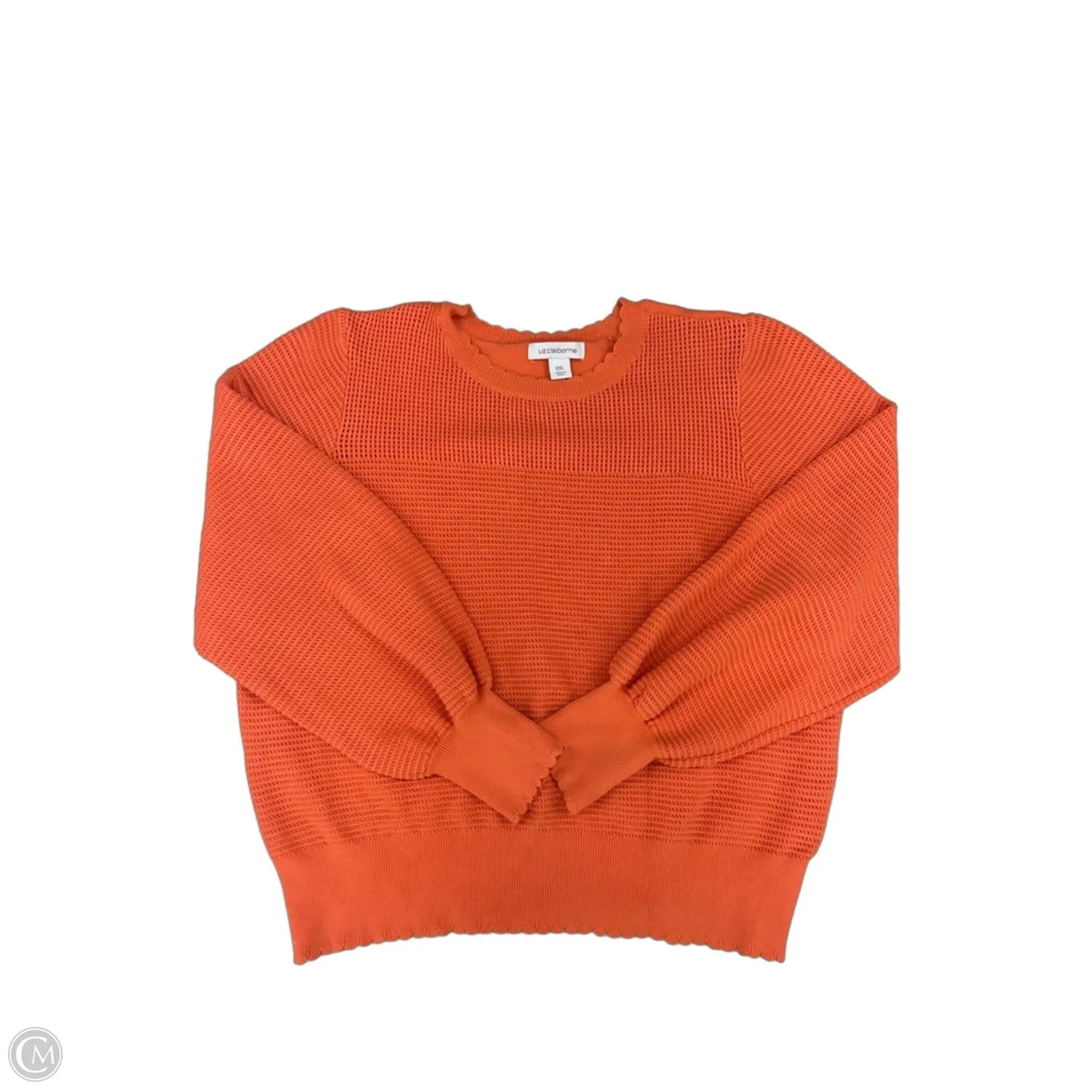 Top Long Sleeve By Liz Claiborne In Orange, Size: Xxl