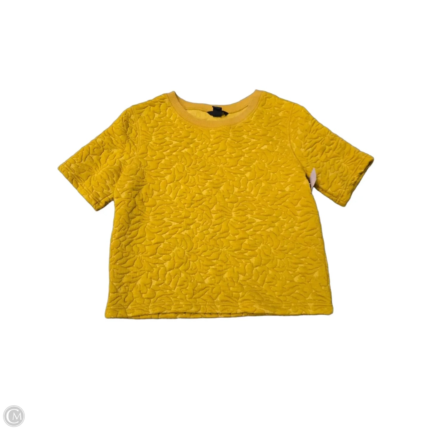 Top Short Sleeve By H&m In Yellow, Size: S