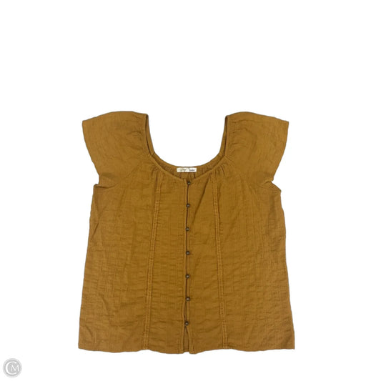 Top Short Sleeve By Rewind In Yellow, Size: Xl