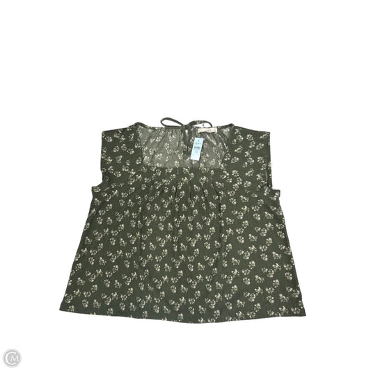 Top Short Sleeve By Loft In Green, Size: Xxl