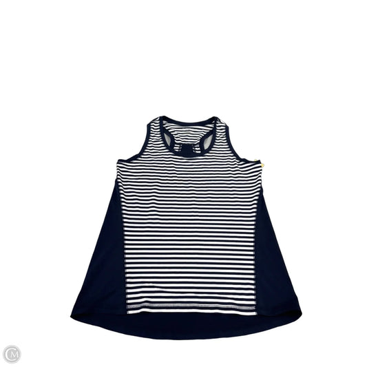 Athletic Tank Top By Tek Gear In Blue & White, Size: L