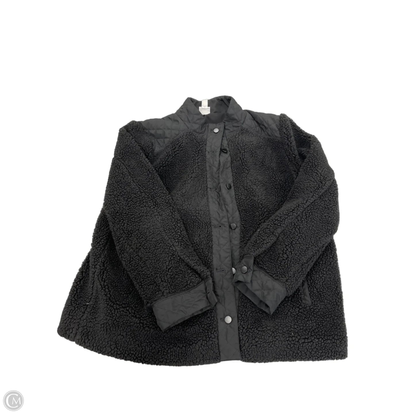 Jacket Fleece By Chicos In Black, Size: Xxl