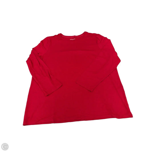 Top Long Sleeve By Chicos In Red, Size: Xxl