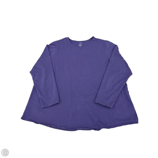 Top Long Sleeve By Pure Jill In Purple, Size: 2x