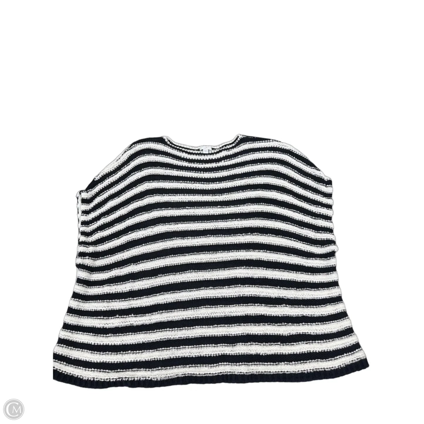 Sweater Short Sleeve By J. Jill In Blue & White, Size: Xl