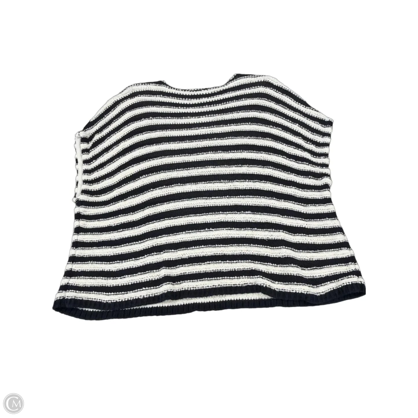 Sweater Short Sleeve By J. Jill In Blue & White, Size: Xl