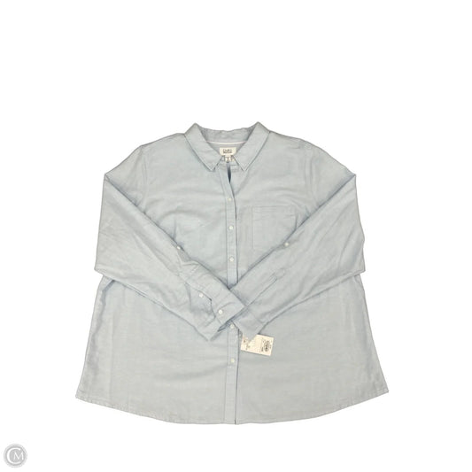 Top Long Sleeve By Croft And Barrow In Blue, Size: 2x