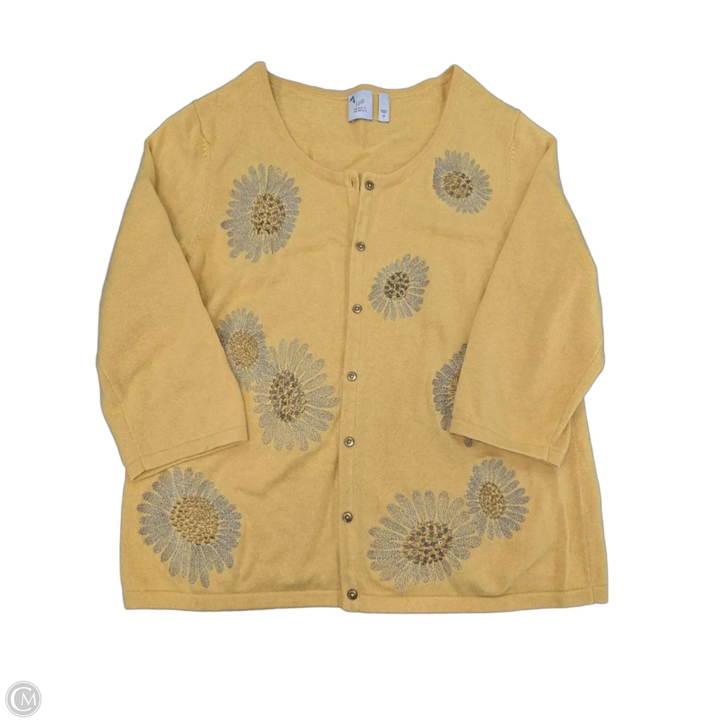 Cardigan By J. Jill In Yellow, Size: M
