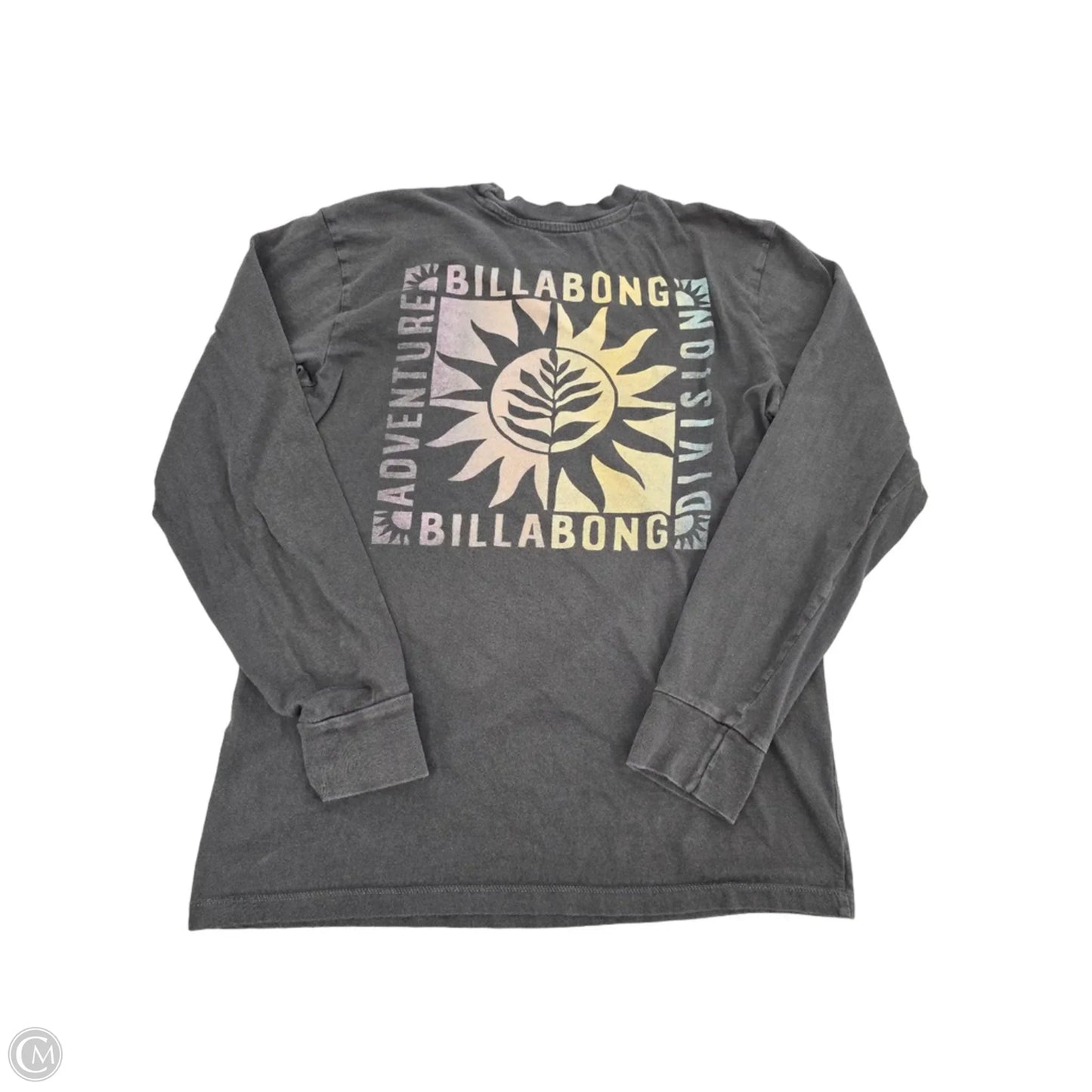 Top Long Sleeve By Billabong In Grey, Size: S
