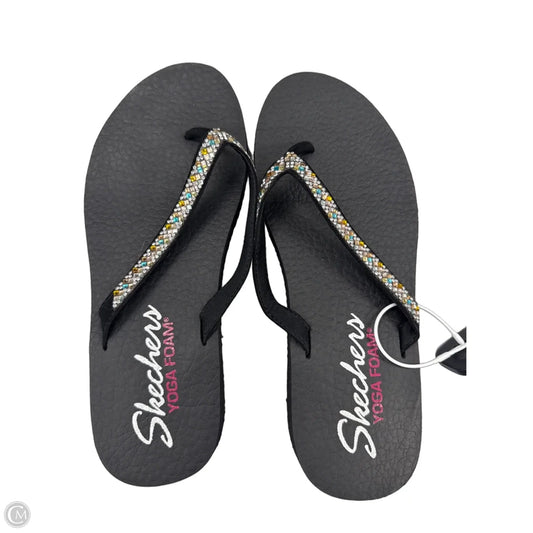 Sandals Flip Flops By Skechers In Black, Size: 9