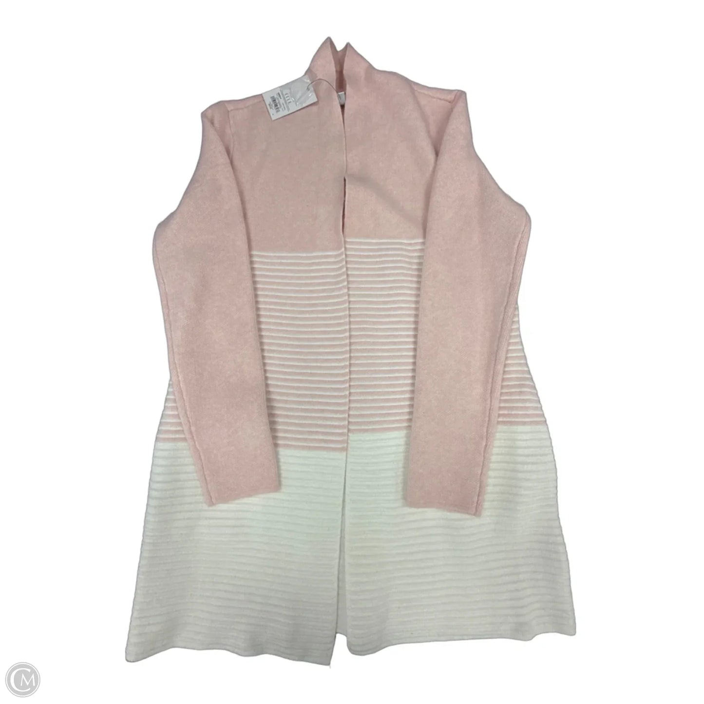 Cardigan By Elle In Pink & White, Size: S