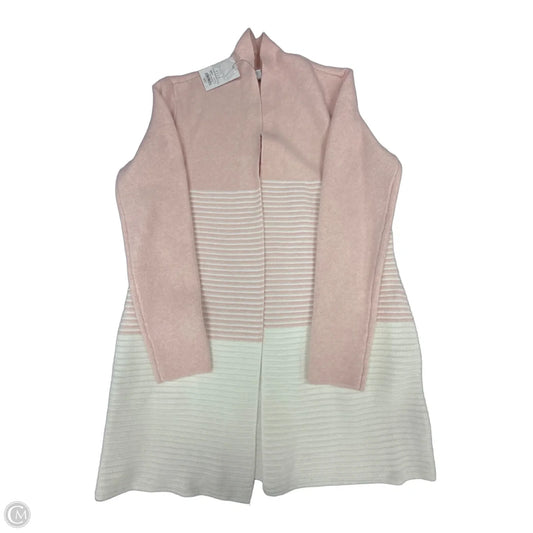 Cardigan By Elle In Pink & White, Size: S