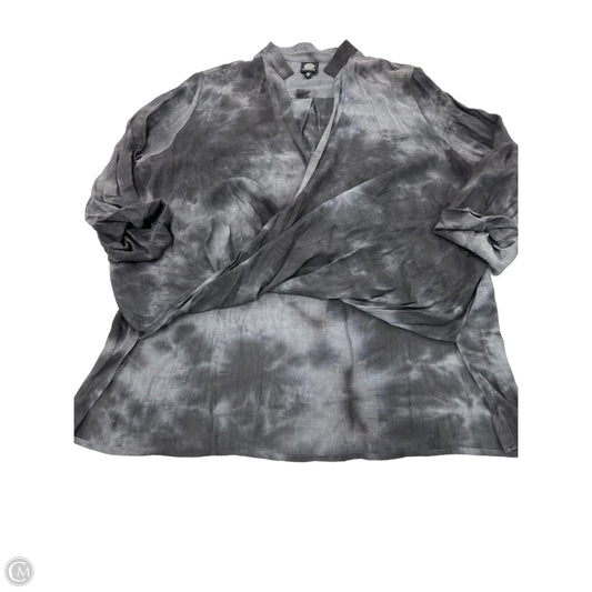 Top Long Sleeve By Bobeau In Black & Grey, Size: Xl