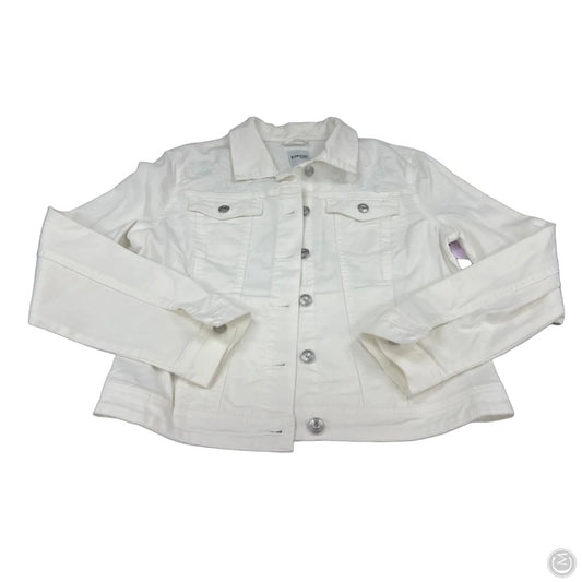 Jacket Denim By Kensie In White Denim, Size: M