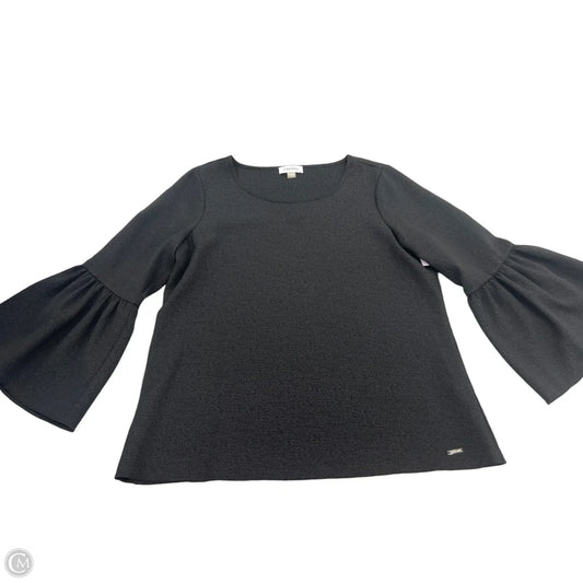 Top Long Sleeve By Calvin Klein In Black, Size: L