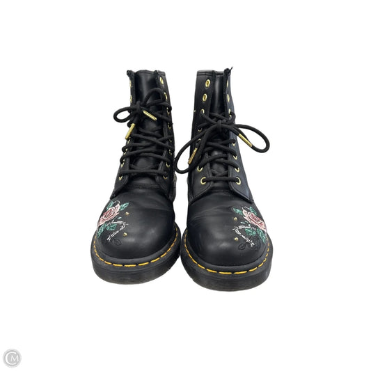 Boots Designer By Dr Martens In Floral Print, Size: 8