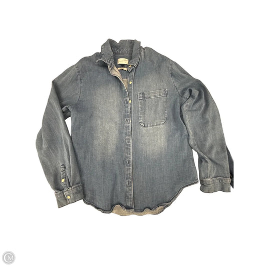 Top Long Sleeve By Universal Thread In Blue Denim, Size: S