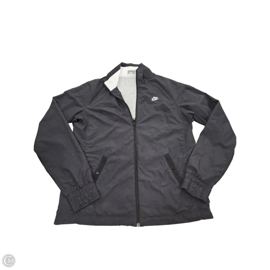 Jacket Windbreaker By Nike In Black, Size: L