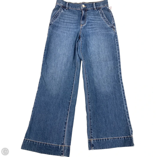 Jeans Wide Leg By Loft In Blue Denim, Size: 4p