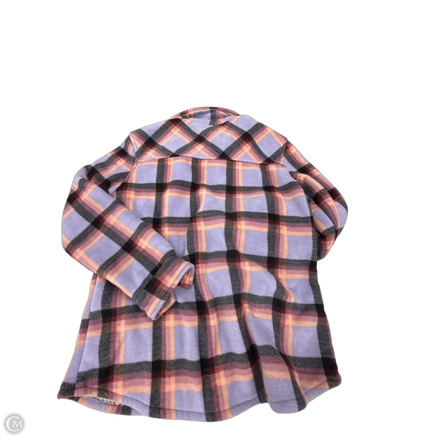 Jacket Shirt By Sage In Plaid Pattern, Size: S