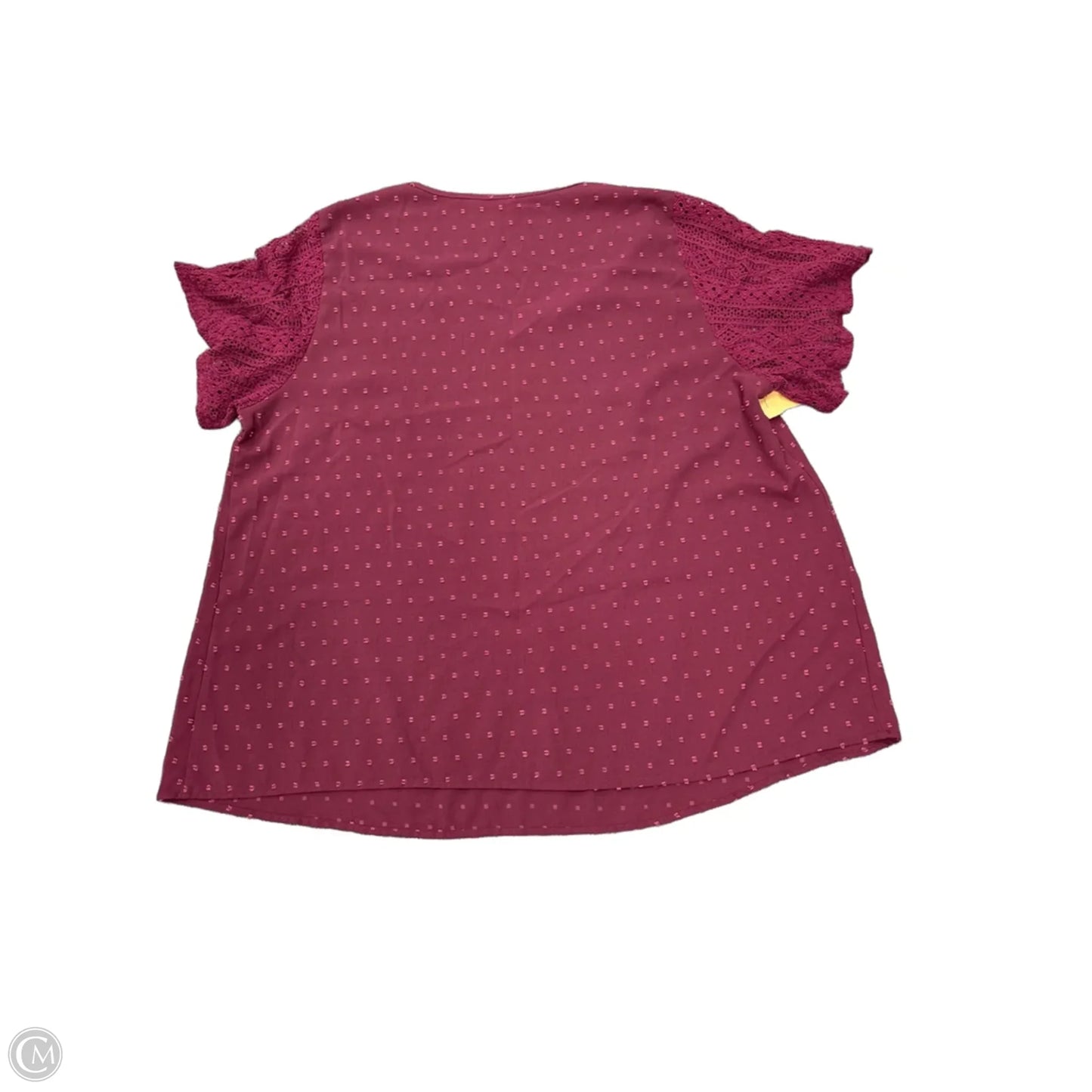 Top Short Sleeve By Bloomchic In Red, Size: 3x