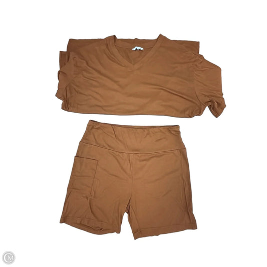 Top 2pc Short Sleeve By Prettygarden In Copper, Size: Xl