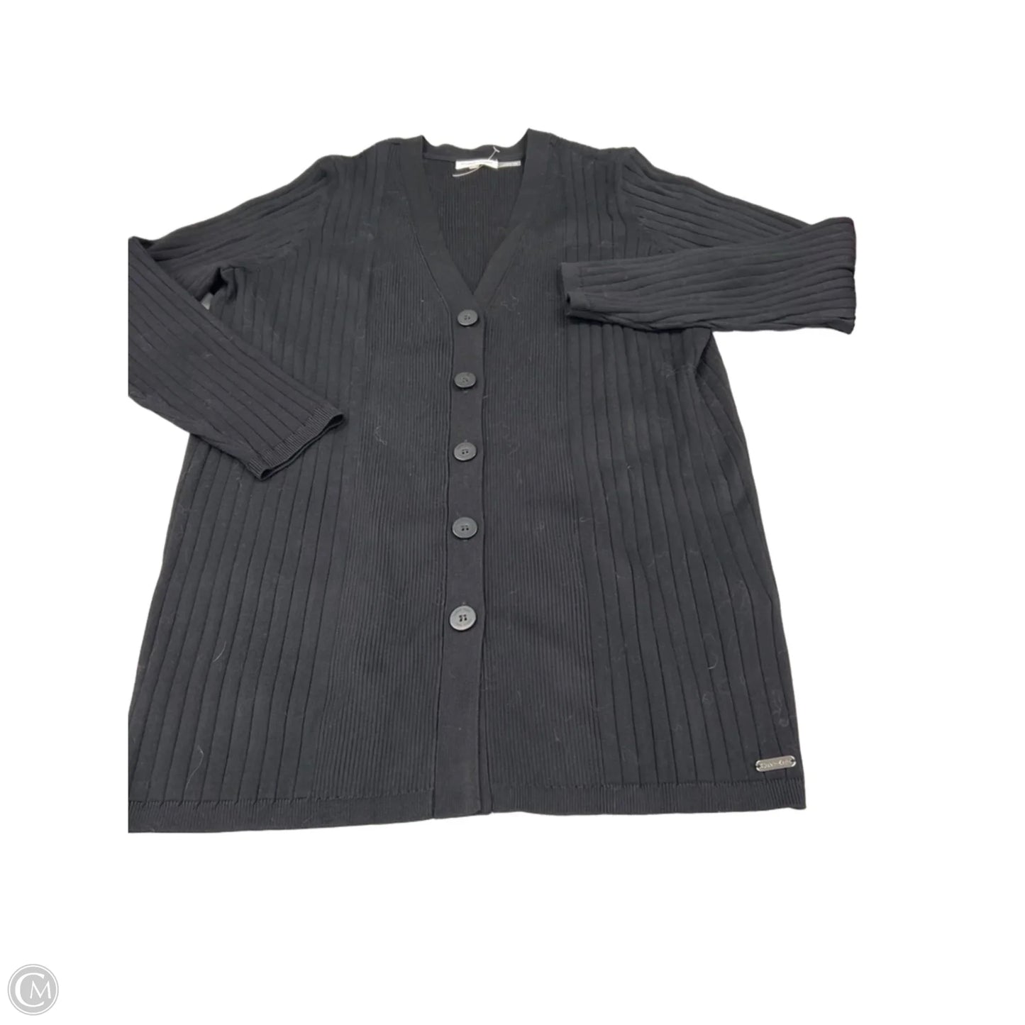 Cardigan By Calvin Klein In Black, Size: Xxl