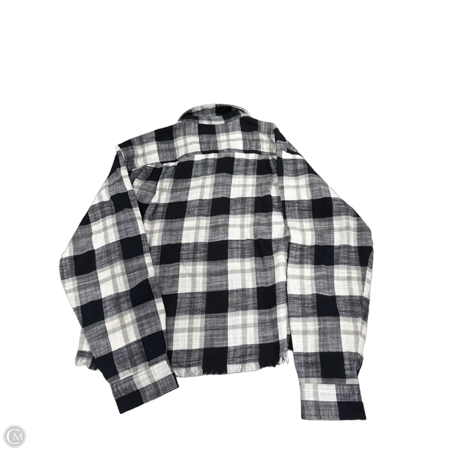 Top Long Sleeve By Lucky Brand In Black & White, Size: M