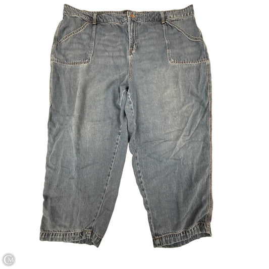 Jeans Straight By Talbots In Blue Denim, Size: 24w